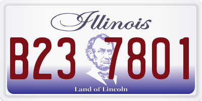 IL license plate B237801