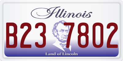 IL license plate B237802