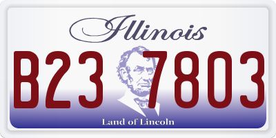 IL license plate B237803