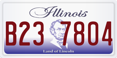 IL license plate B237804
