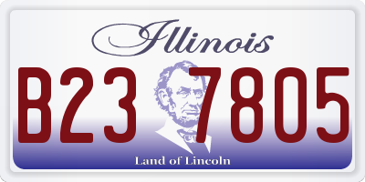 IL license plate B237805