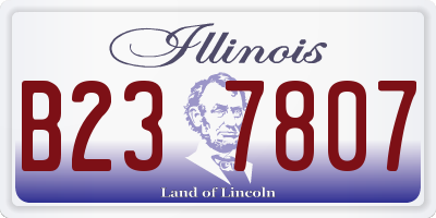 IL license plate B237807
