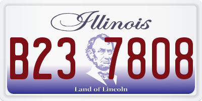 IL license plate B237808