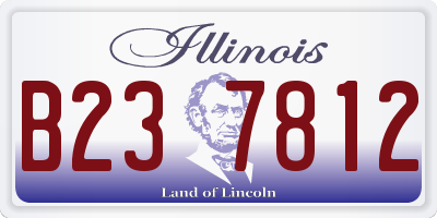 IL license plate B237812