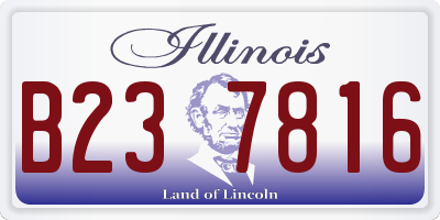 IL license plate B237816