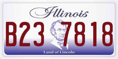 IL license plate B237818
