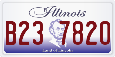 IL license plate B237820