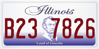 IL license plate B237826