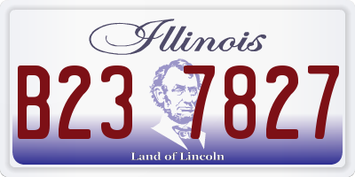 IL license plate B237827