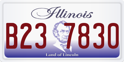 IL license plate B237830