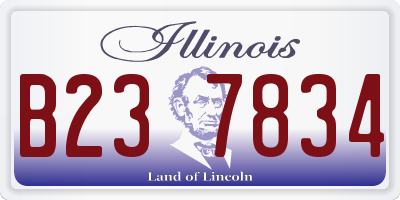 IL license plate B237834