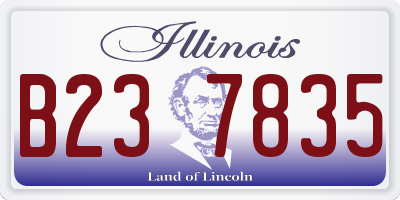 IL license plate B237835