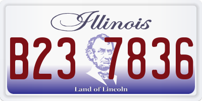 IL license plate B237836