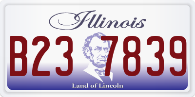 IL license plate B237839