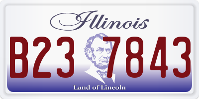 IL license plate B237843