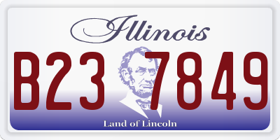 IL license plate B237849