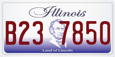 IL license plate B237850