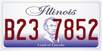 IL license plate B237852