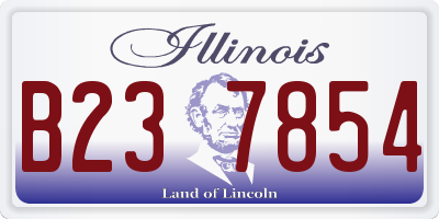 IL license plate B237854