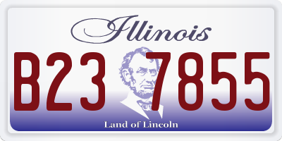 IL license plate B237855