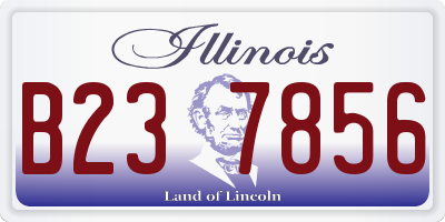 IL license plate B237856