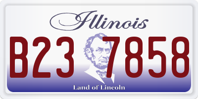 IL license plate B237858