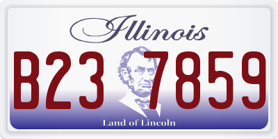 IL license plate B237859