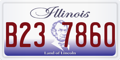 IL license plate B237860