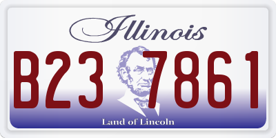 IL license plate B237861