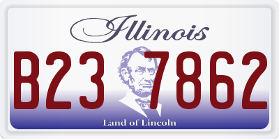 IL license plate B237862