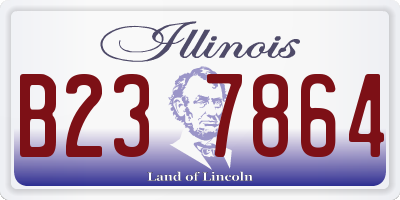 IL license plate B237864