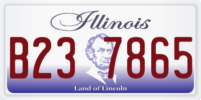IL license plate B237865