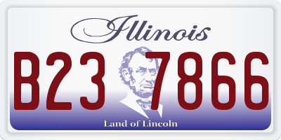 IL license plate B237866