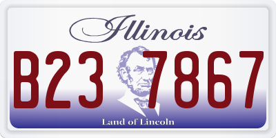IL license plate B237867