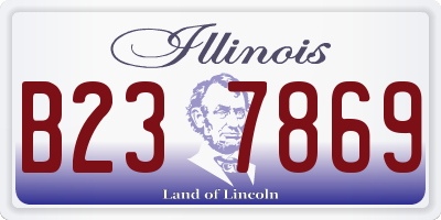 IL license plate B237869