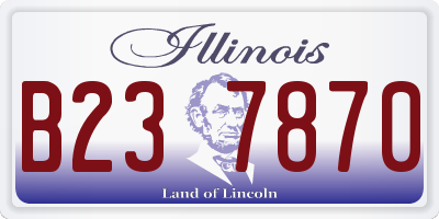 IL license plate B237870