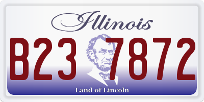 IL license plate B237872