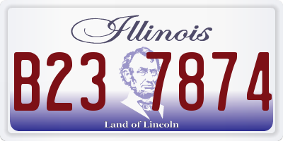 IL license plate B237874