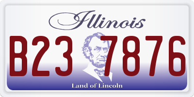 IL license plate B237876