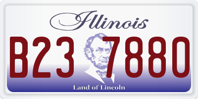 IL license plate B237880