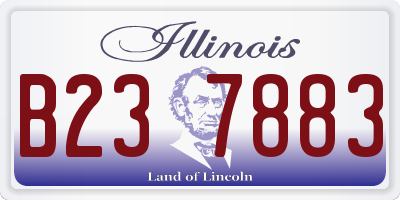 IL license plate B237883