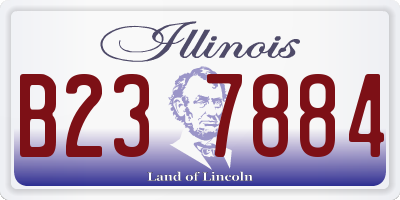 IL license plate B237884