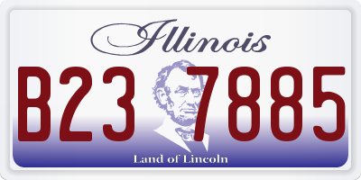 IL license plate B237885