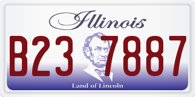 IL license plate B237887