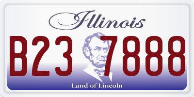 IL license plate B237888