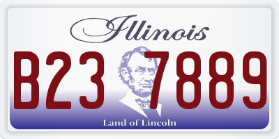 IL license plate B237889