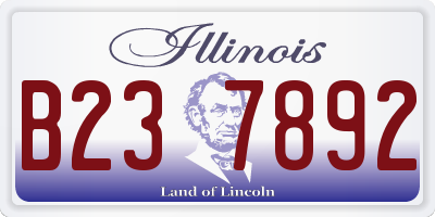 IL license plate B237892