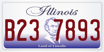 IL license plate B237893