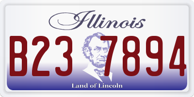 IL license plate B237894