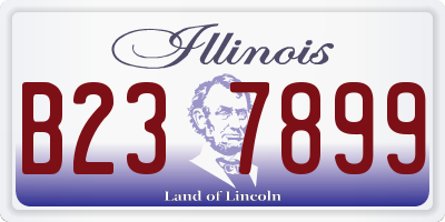 IL license plate B237899